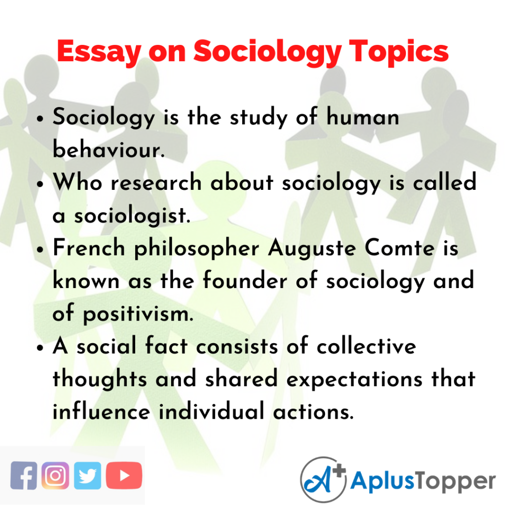 why study sociology essay