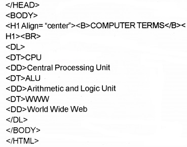 Plus Two Computer Application Chapter Wise Questions and Answers Chapter 5 Web Designing Using HTML 3M Q22.1