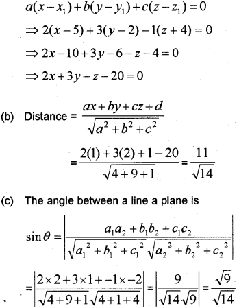Plus Two Maths Chapter Wise Previous Questions Chapter 11 Three Dimensional Geometry 20