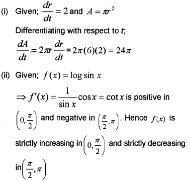 Plus Two Maths Chapter Wise Previous Questions Chapter 6 Application of Derivatives 6