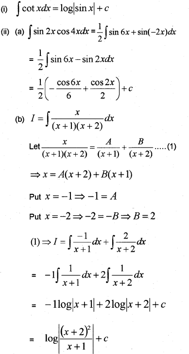 Plus Two Maths Chapter Wise Previous Questions Chapter 7 Integrals 16