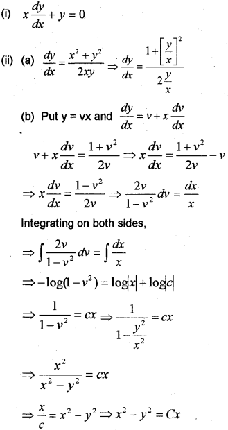 Plus Two Maths Chapter Wise Previous Questions Chapter 9 Differential Equations 12