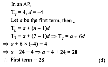 RS Aggarwal Solutions Class 10 Chapter 11 Arithmetic Progressions MCQS 30.1