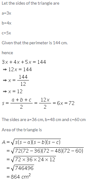 Selina Concise Mathematics Class 9 ICSE Solutions Area and Perimeter of Plane Figures image - 2