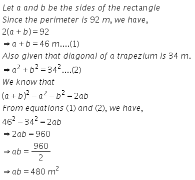 Selina Concise Mathematics Class 9 ICSE Solutions Area and Perimeter of Plane Figures image - 61