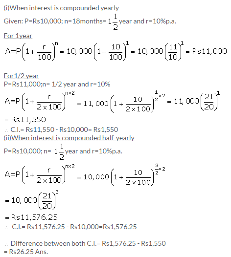 Selina Concise Mathematics Class 9 ICSE Solutions Compound Interest (Using Formula) 31