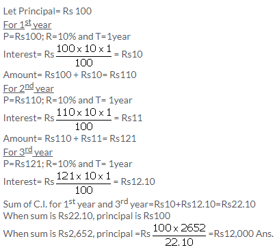 Selina Concise Mathematics Class 9 ICSE Solutions Compound Interest (Without using formula) 43
