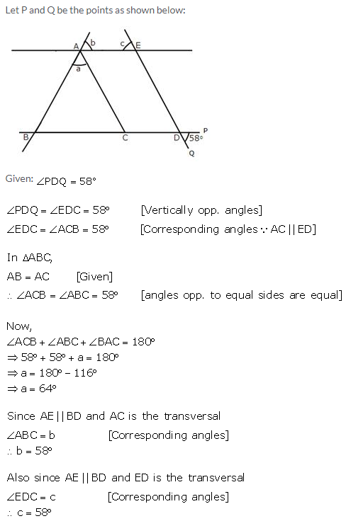 Selina Concise Mathematics Class 9 ICSE Solutions Isosceles Triangles 11