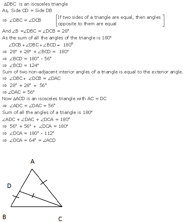 Selina Concise Mathematics Class 9 ICSE Solutions Isosceles Triangles 18