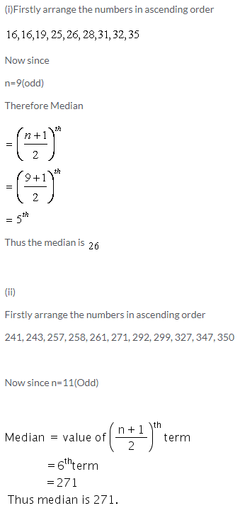 Selina Concise Mathematics Class 9 ICSE Solutions Mean and Median image - 17