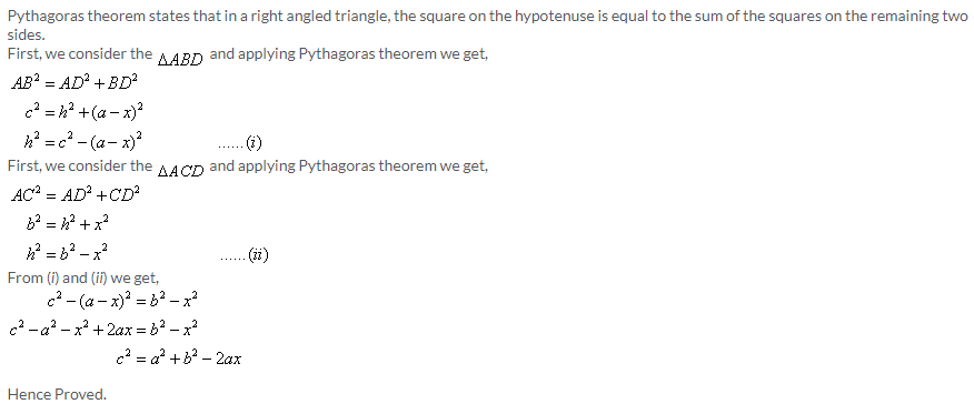 Selina Concise Mathematics Class 9 ICSE Solutions Pythagoras Theorem [Proof and Simple Applications with Converse image - 15