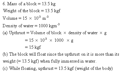 Selina Concise Physics Class 9 ICSE Solutions Upthrust in Fluids, Archimedes' Principle and Floatation image - 12