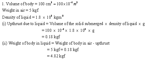 Selina Concise Physics Class 9 ICSE Solutions Upthrust in Fluids, Archimedes' Principle and Floatation image - 7