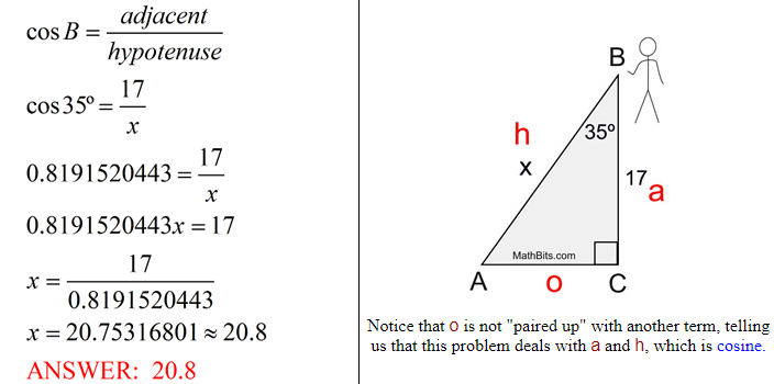 Trigonometry Solving for a Side 3