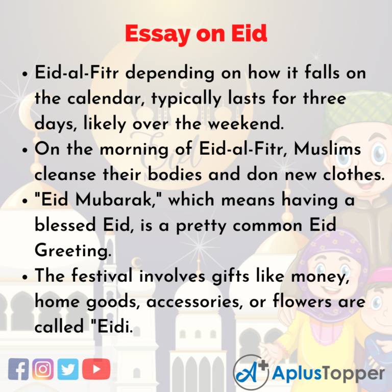 essay on eid for 9th class
