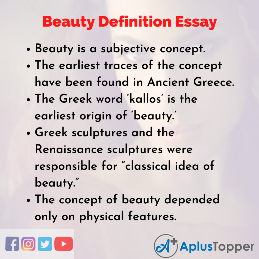 what is beauty essay brainly