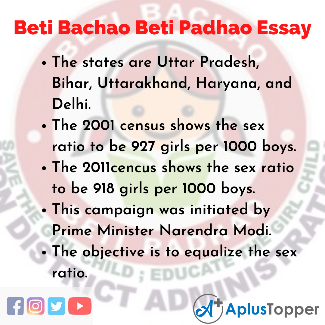 Essay about Beti Bachao Beti Padhao