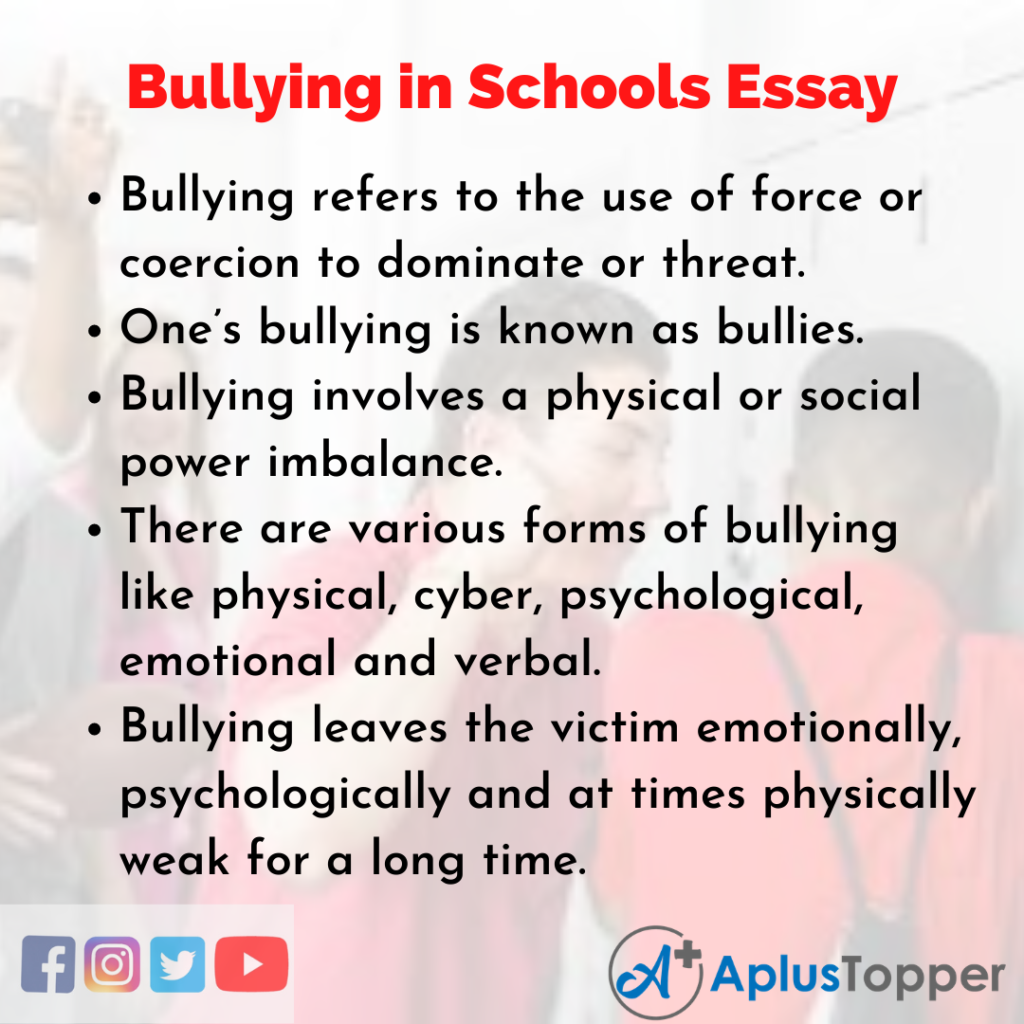 short speech on bullying in schools