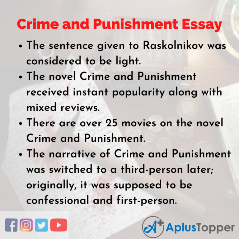 the essay crime and punishment was written by