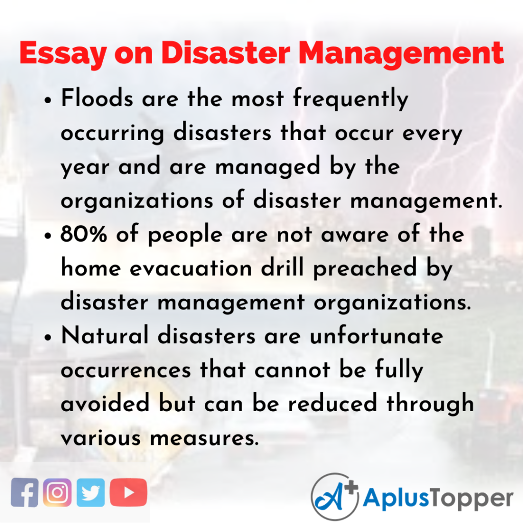 essay on disaster management
