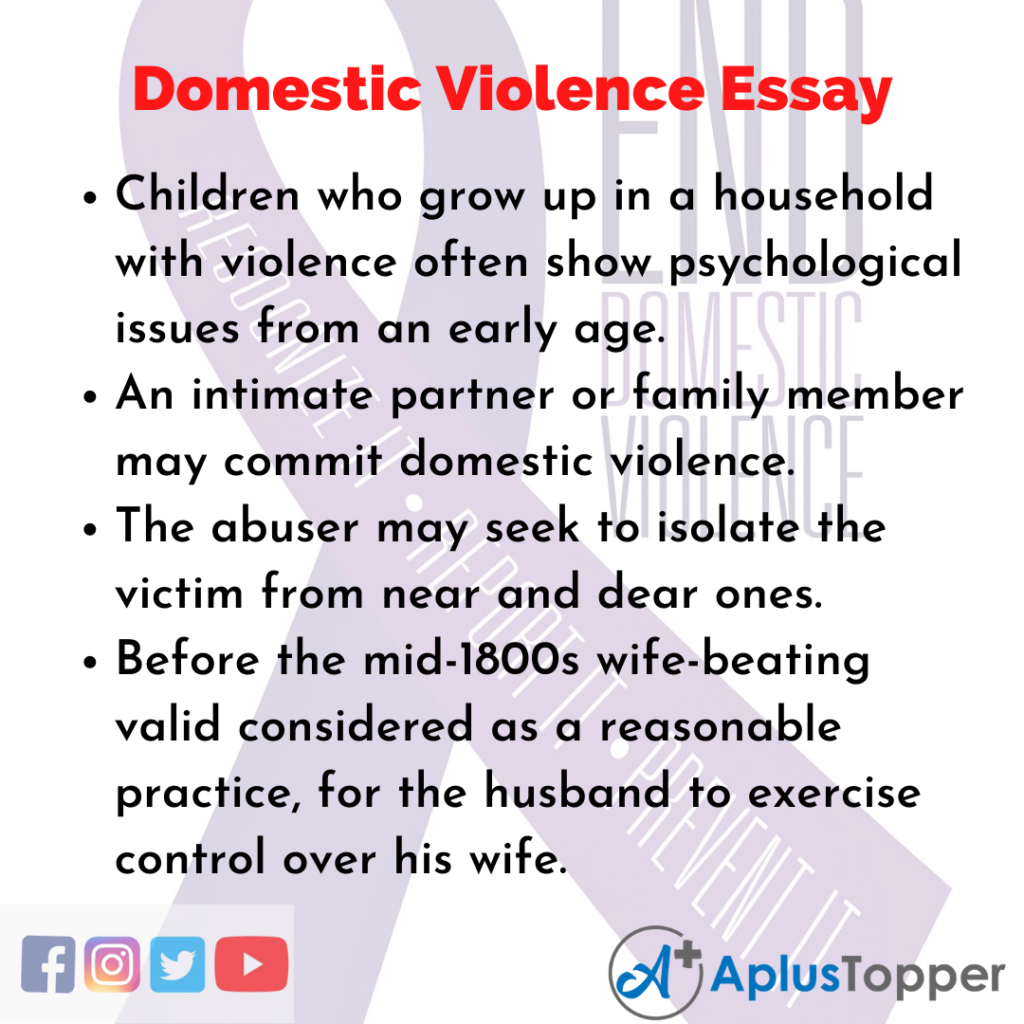 domestic violence topics for essay
