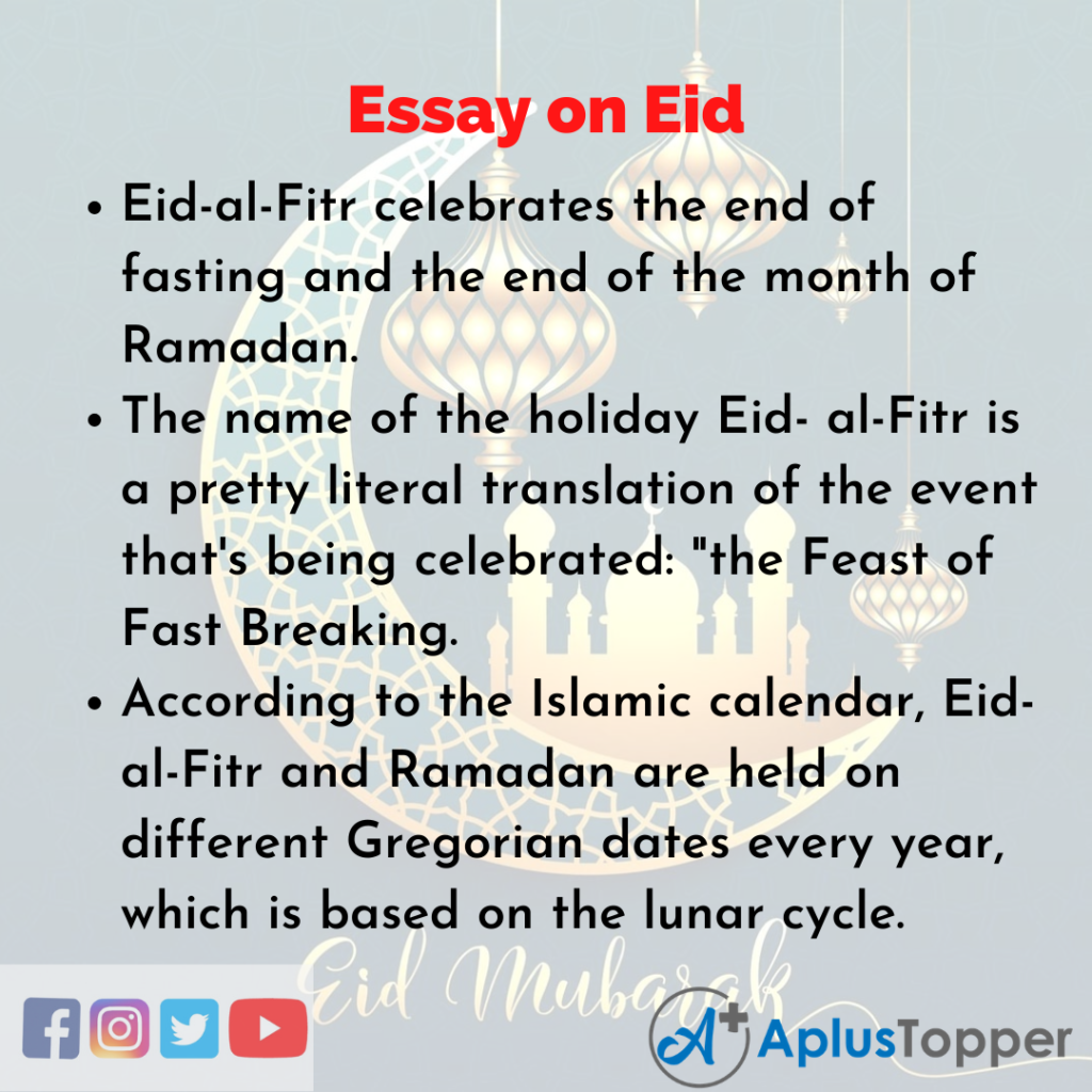 essay writing on my favourite festival eid