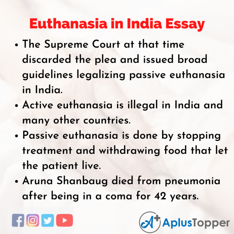 essay on euthanasia in india