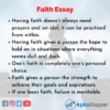 college essay on faith