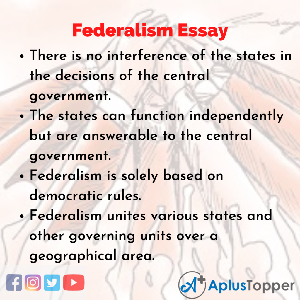 essay on role of federalism