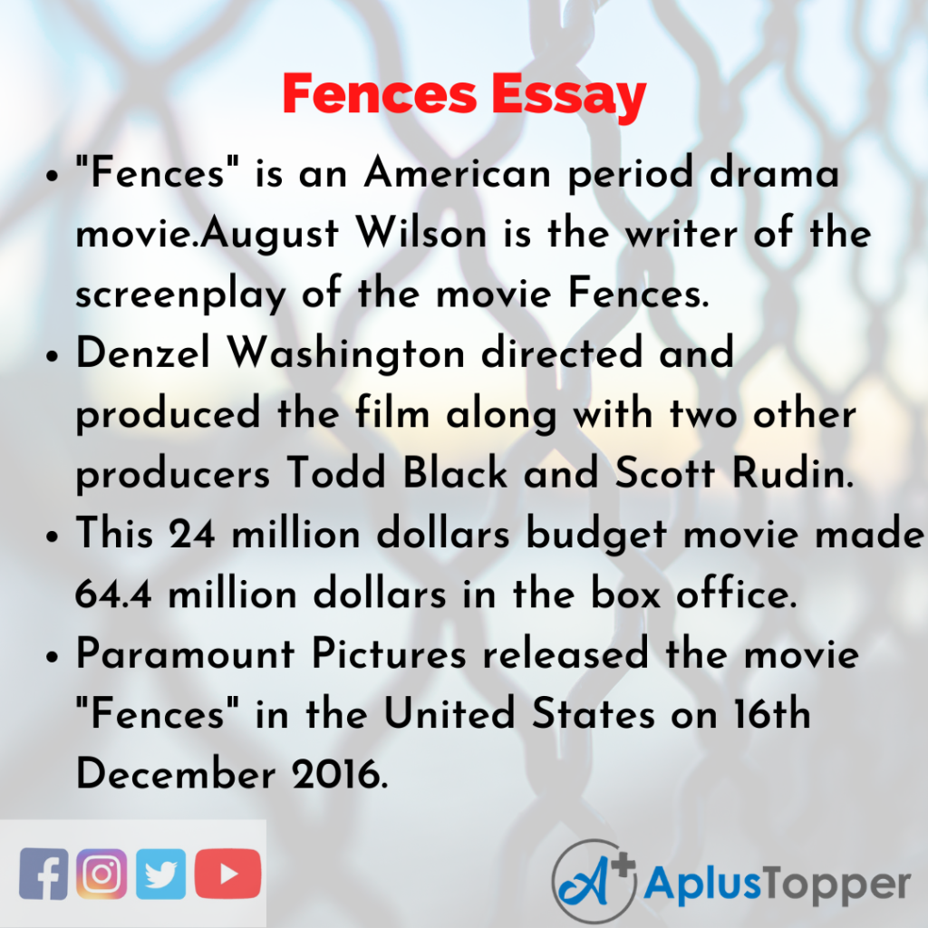 fences essays
