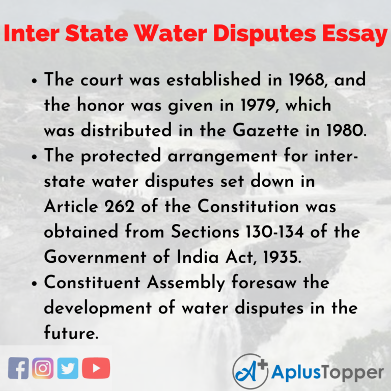 water disputes between states essay upsc
