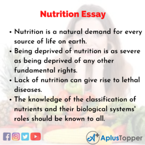 essay writing topics on nutrition