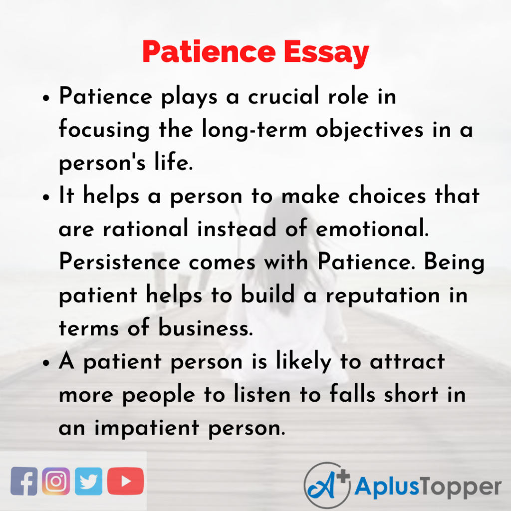 patience and hard work essay