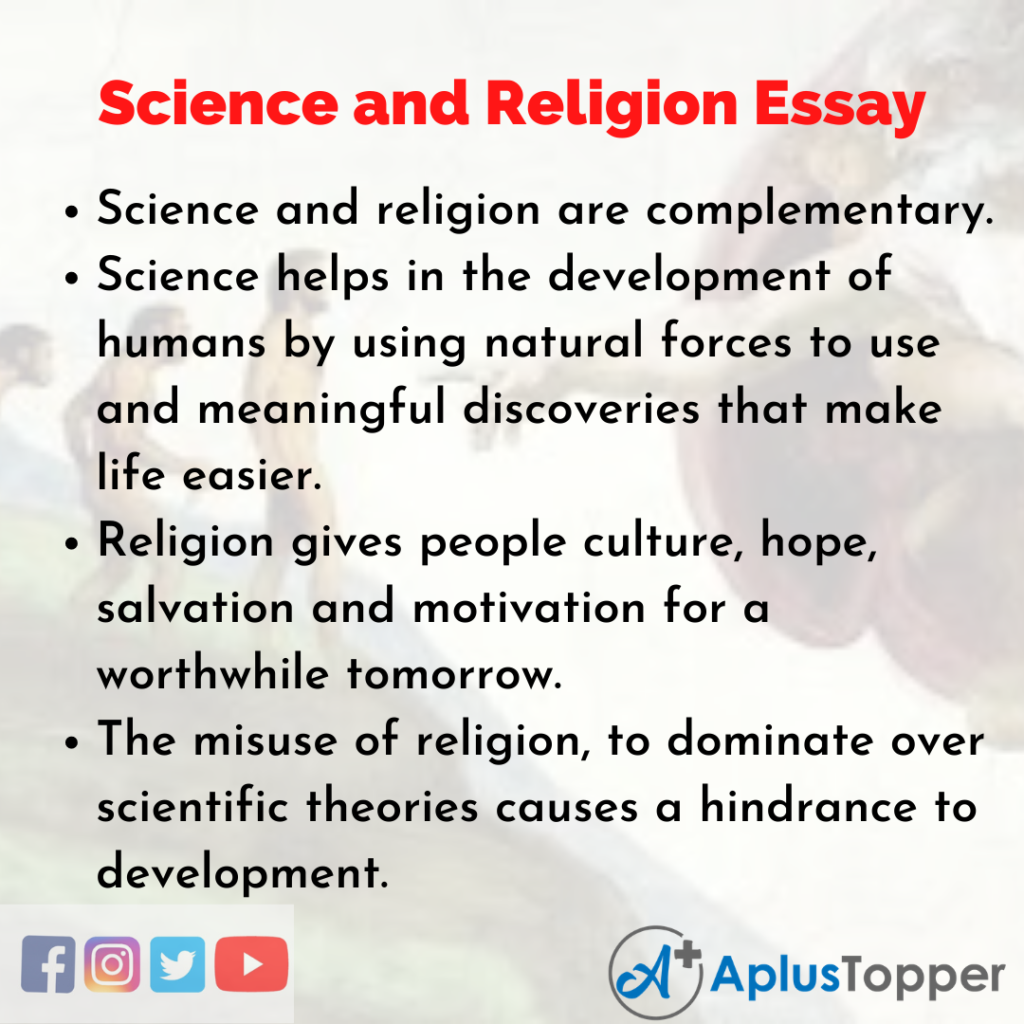 science and religion essay in english