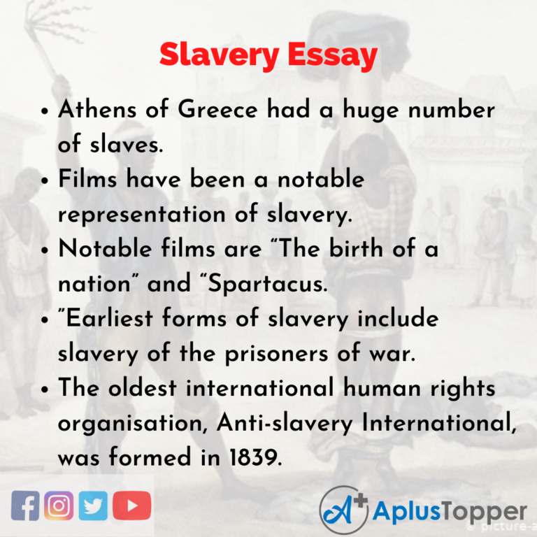 short essay about slavery