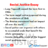 social justice essay