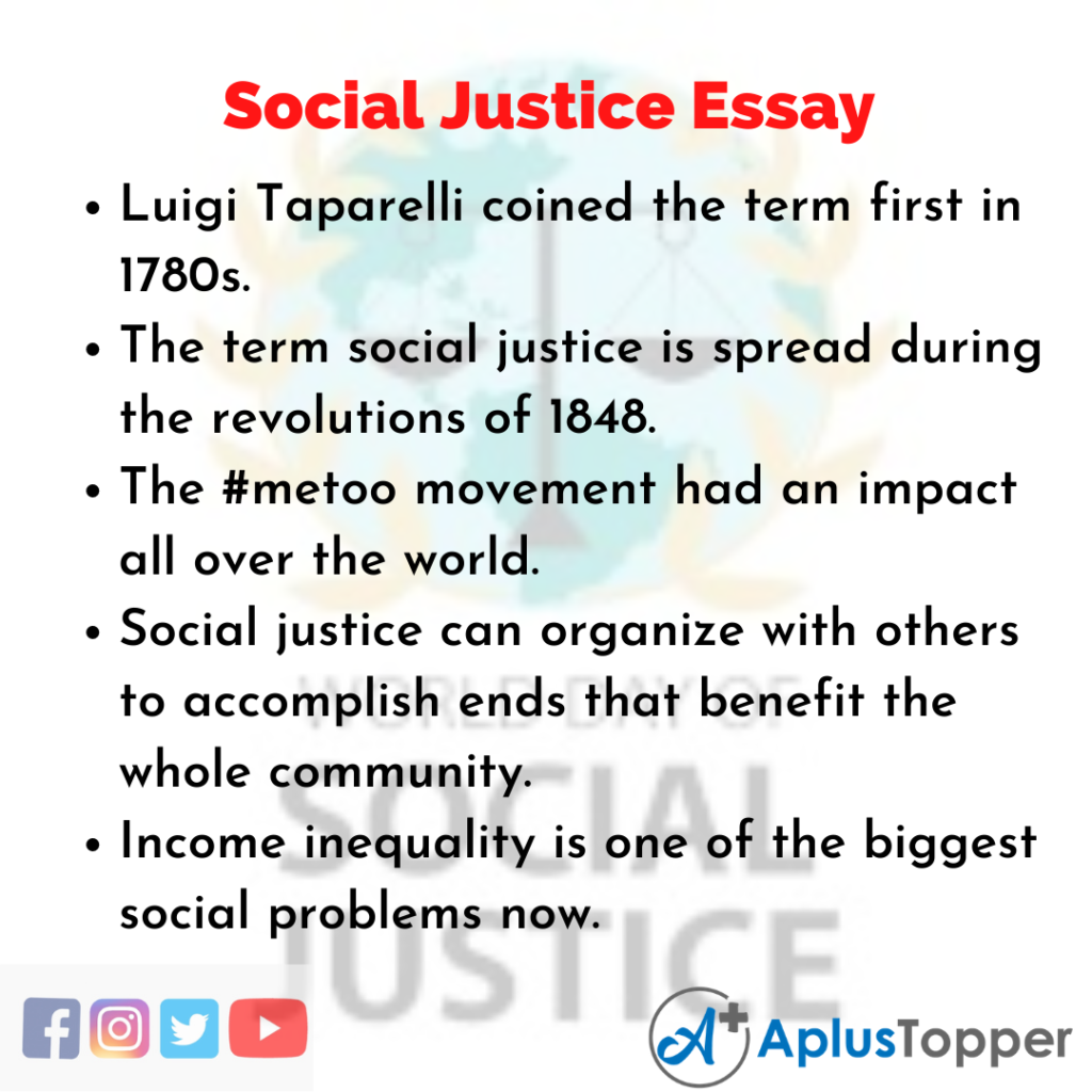 college essay about social justice
