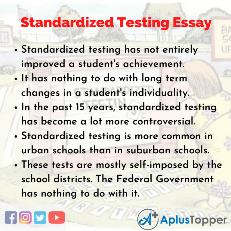 thesis statement for standardized testing