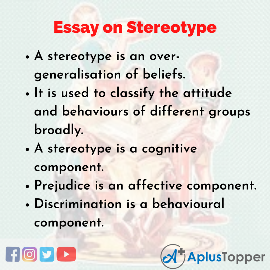 stereotype essay outline
