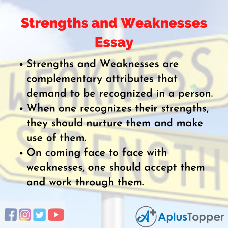 my strength and weaknesses as a person essay