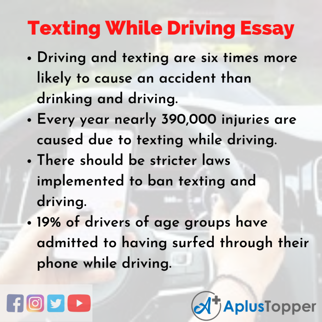 Texting While Driving Essay | Essay on Texting While Driving for ...