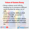 essay on the value of games