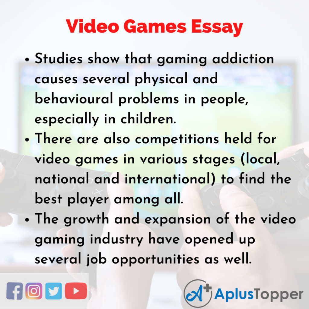does playing video games significantly affect physical health essay
