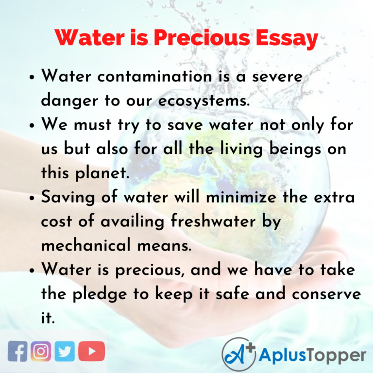 water essay in english for class 6