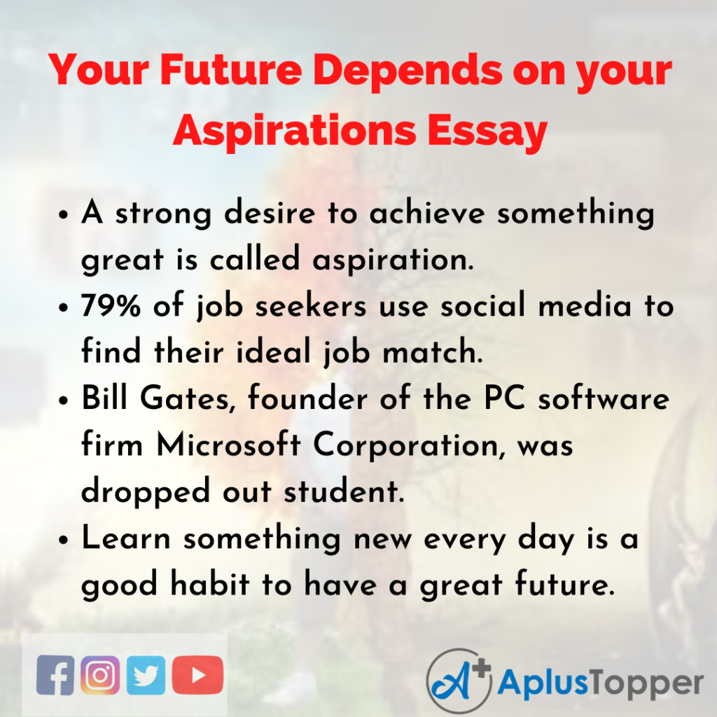 my future depends on me essay