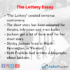 an essay on the lottery