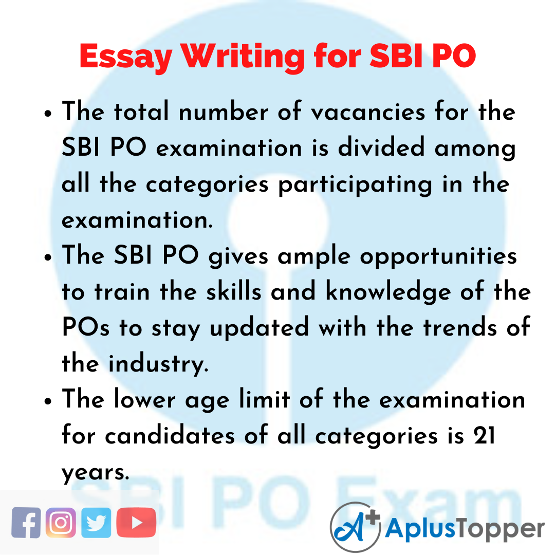 Essay for SBI PO