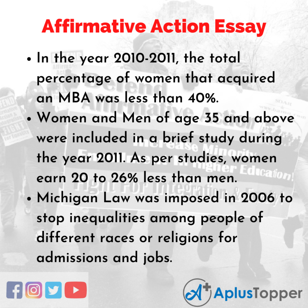 affirmative action essay titles