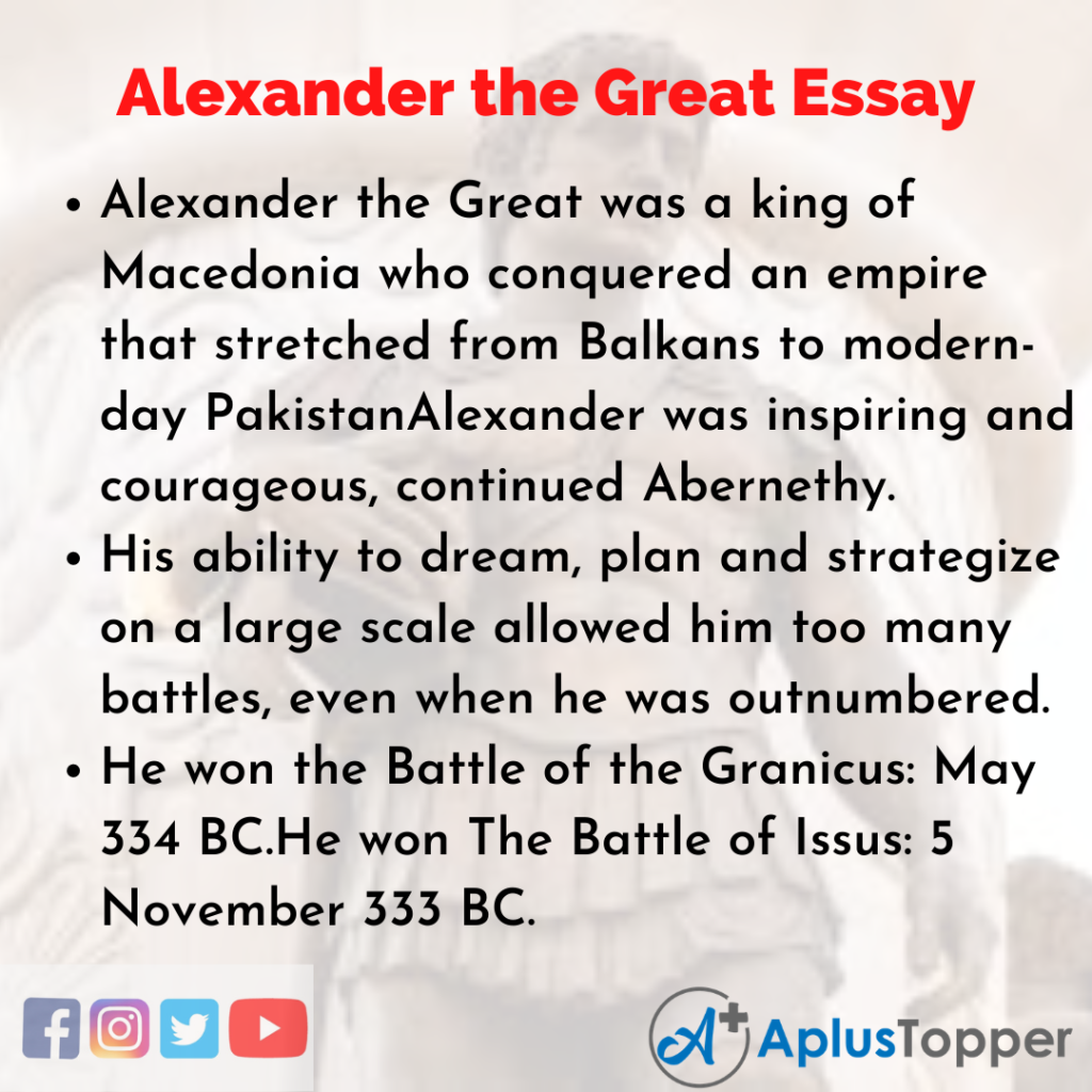 6th grade alexander the great essay