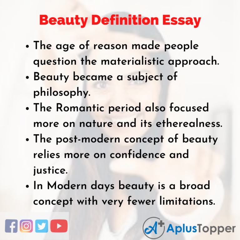 Beauty Definition Essay | Essay on Beauty Definition for Students and ...
